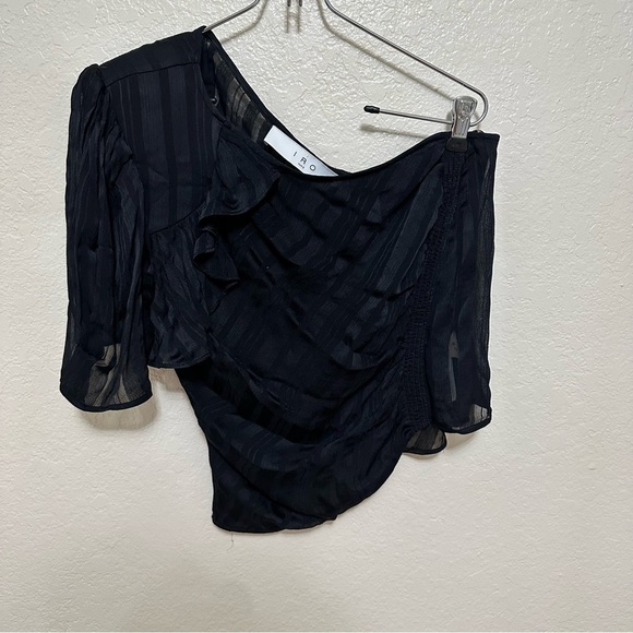 IRO Polk Top one shoulder ruffle size 36 - Picture 3 of 13